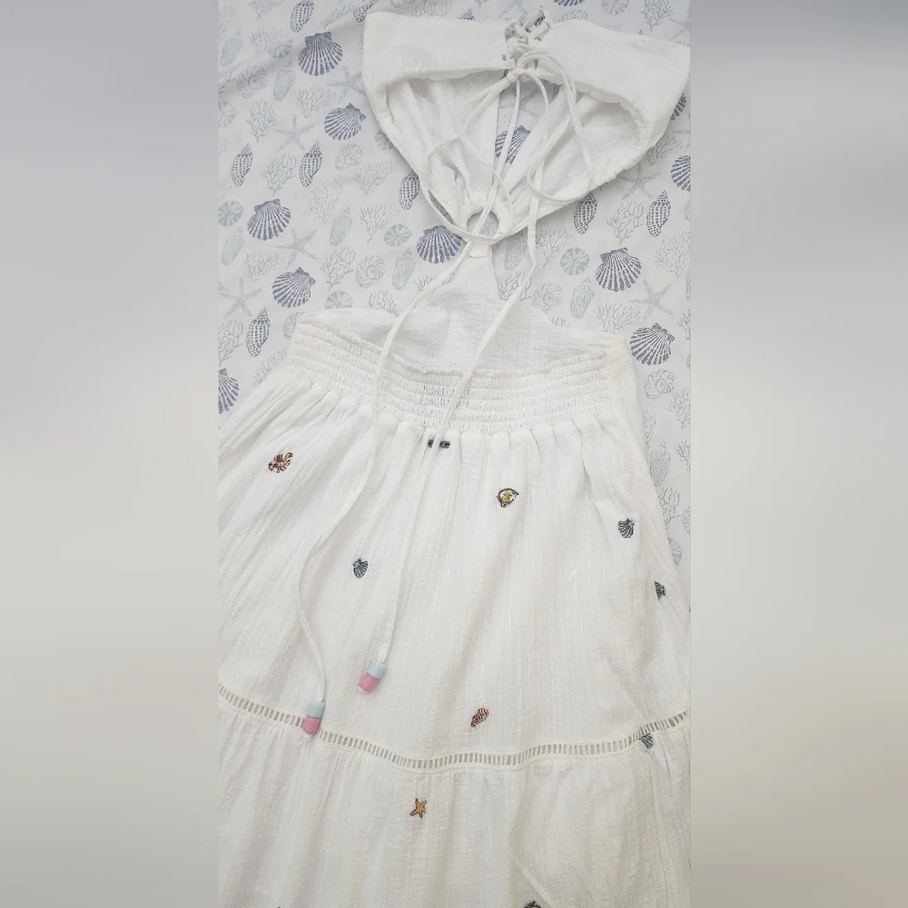 Maaji White Embellished Tiered Maxi Dress - Picture 6 of 11
